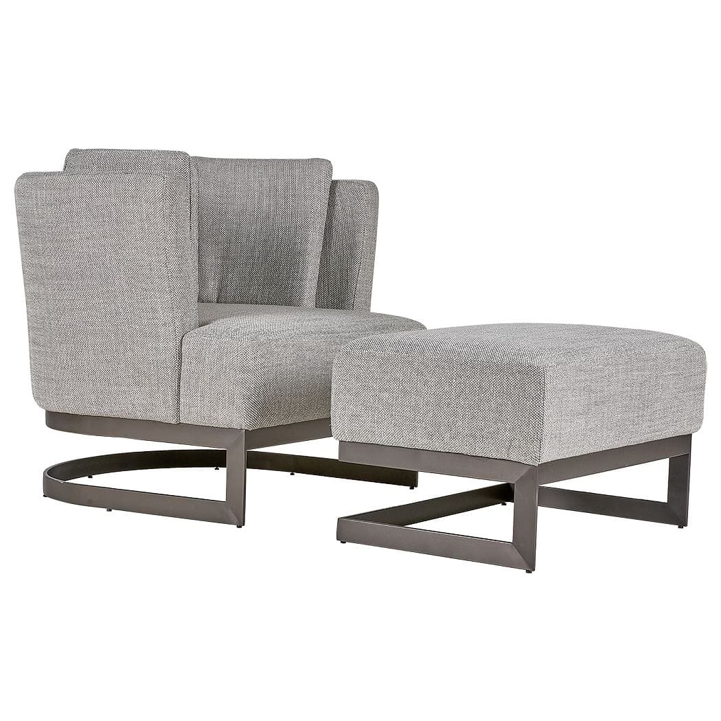 Marina Home Buy Online Lizbet Lounge Chair With Ottoman,GREY,FABRIC