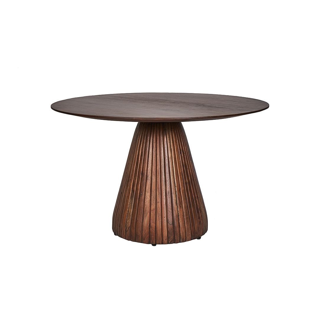 Buy Online Revolve II Round Dining Table,BROWN,WOOD Marina Home