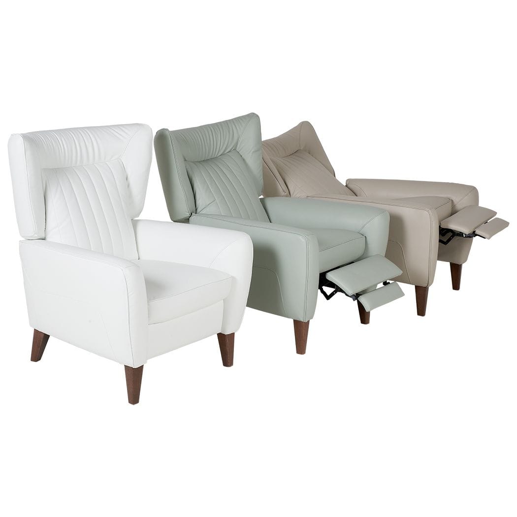 Buy Online Tentezza Recliner Chair, WHITE, LEATHER Marina Home Qatar