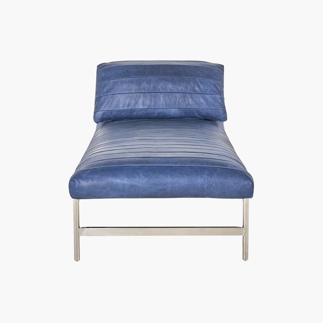 Blue chaise store lounge chair