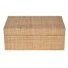 Eden Handcarved Wooden Box Large, BROWN color0