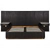 Finnley Bed With Built-In Headboard, BLACK color-1