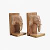 Barjua Elephant  Bookends (Set Of Two), BROWN color-2