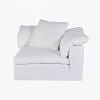 Luscious II Corner Seat Sofa, WHITE color-1
