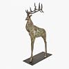 Jelen Moose Sculpture Tall, BROWN color-1