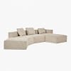 Goleta Sectional Sofa - Right Hand Chaise, BEIGE color-3