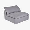 Luscious II Single Seater Sofa, GREY color-1