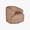 Cenaga  Swivel Arm Chair, BROWN color-1
