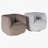 Wally Swivel Arm Chair, BEIGE color-4
