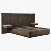 Finnley Bed With Built-In Headboard, GREY color-2
