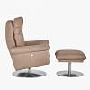 Nolan Swivel Recliner Chair With Footstool