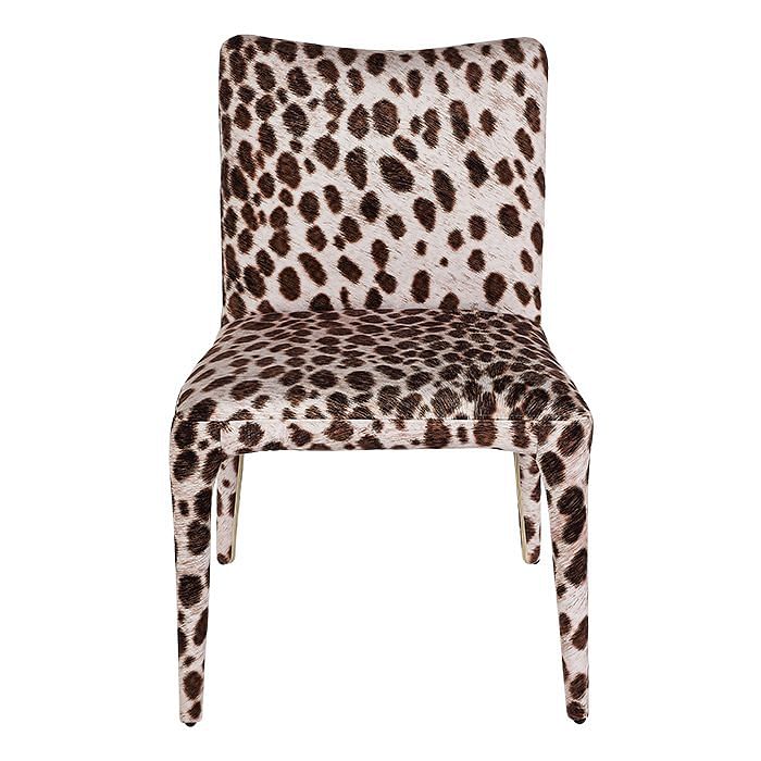 Monza Dining Chair In Brown Fabric, Animal Print Dining Chairs Next