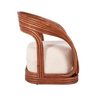 Buy Online Kanat Rattan Chair With Cushion,BROWN,FABRIC | Marina Home ...