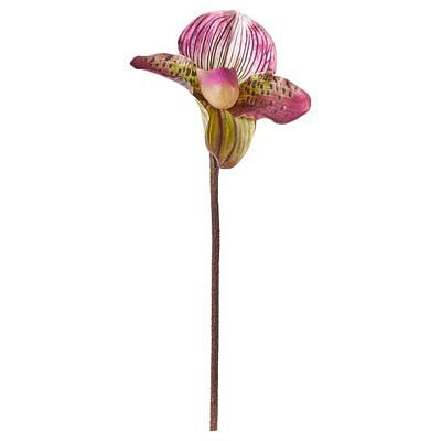 Lady Slipper Stem Faux Flower, PINK color0