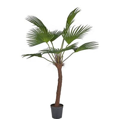 Fan Palm Faux Plant, GREEN color0