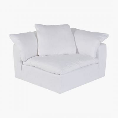 Luscious II Corner Seat Sofa, WHITE color0