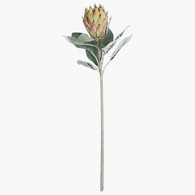 Protea Barbighera Faux Flower, GREEN color0