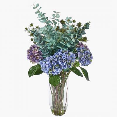 Hydrangea Faux Plant, BLUE color0