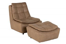Saxony Lounge Chair With Footstool